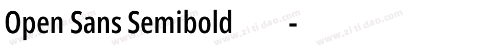 Open Sans Semibold手机版字体转换
